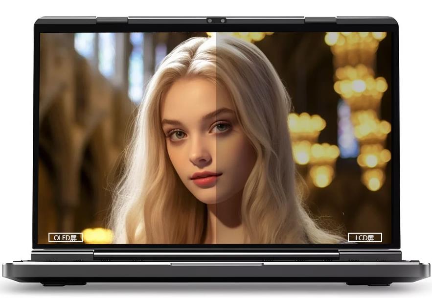 Ez a kettős érintőképernyős játék laptop OLED képernyőt használ